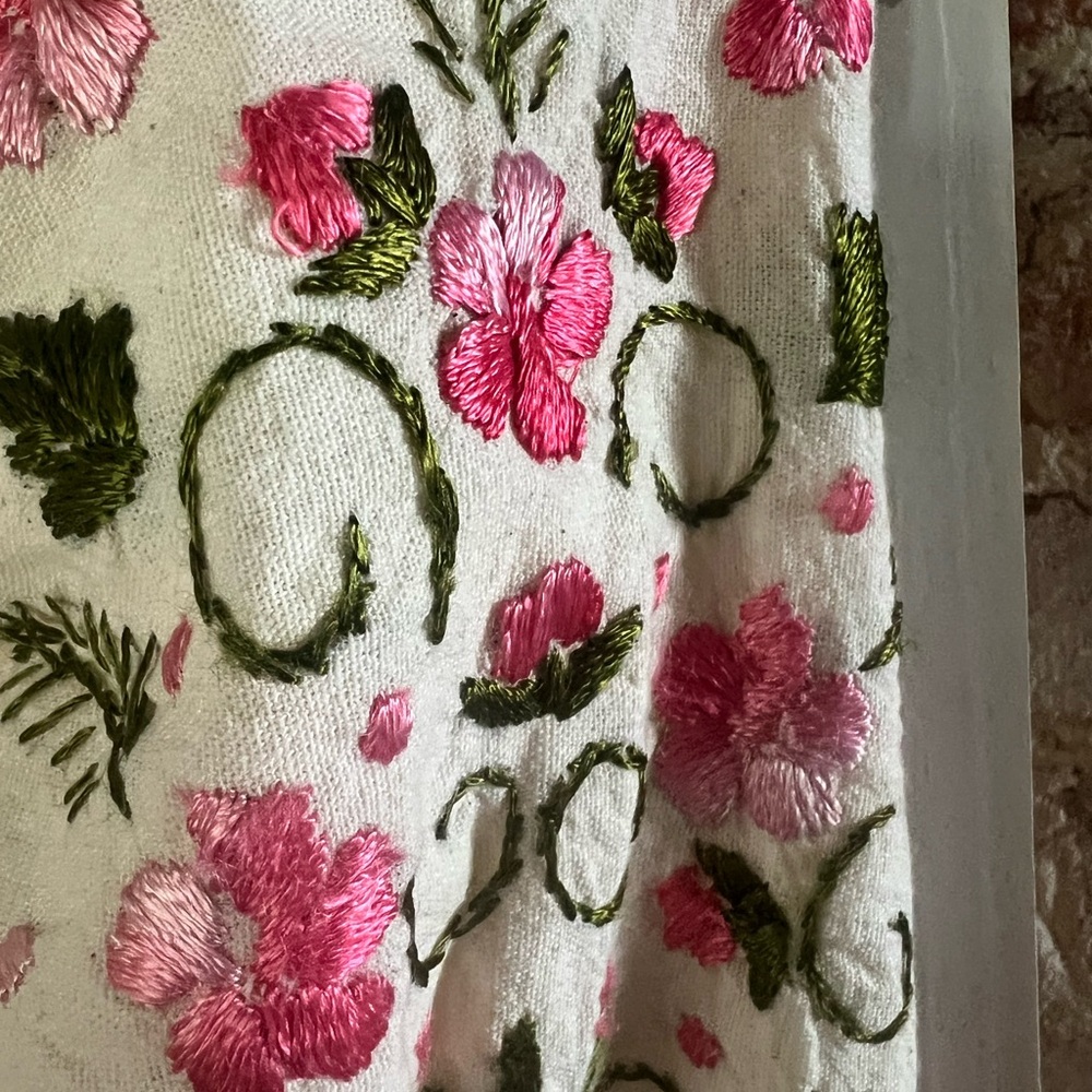 Floral Embroidered Maxi Mexican Wedding Dress - Picture 2 of 9